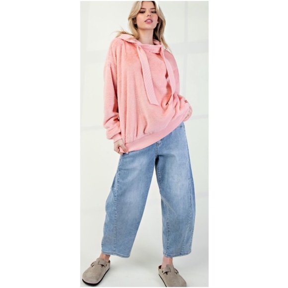 Easel Brown Fuzzy Hoodie Sweatshirt - Picture 8 of 9